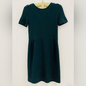 Sessùn - French Brand - Short Sleeve Wool Dress - gorgeous pine green